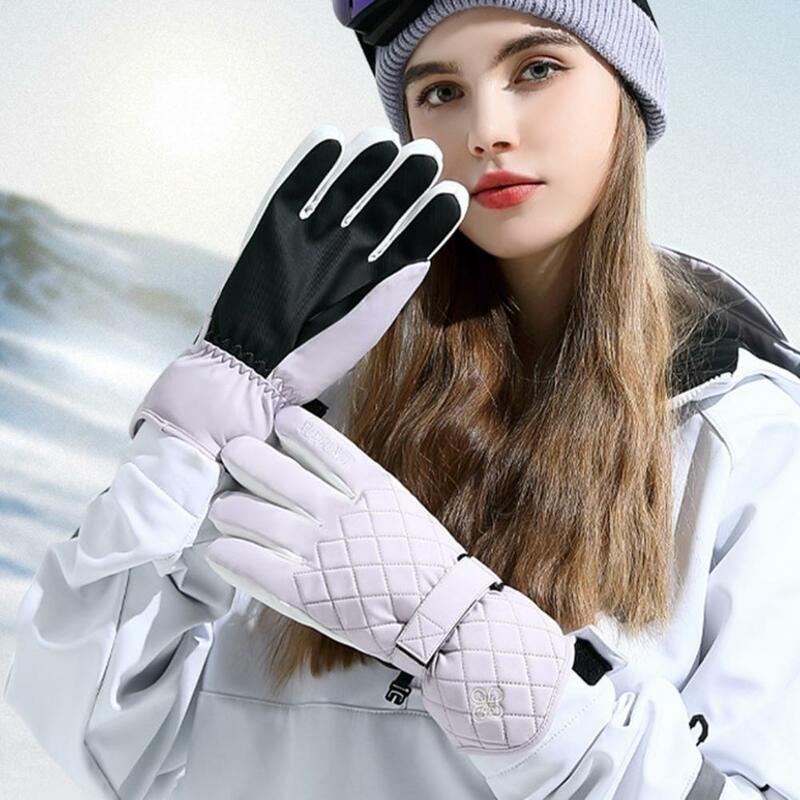 여성용 장갑 1 쌍, 인기 있는 두꺼운 슈퍼 소프트 방수 스키 오토바이 장갑