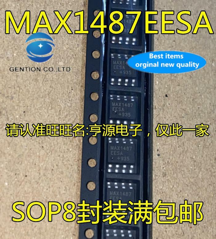 10個100% 元祖新株式MAX1487EESA MAX1487ECSA MAX1487 sop-8ドライバトランシーバチップ
