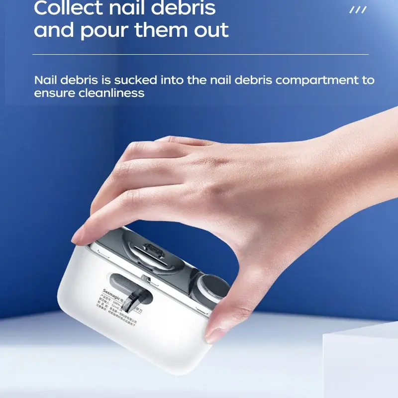 Электрические кусачки для ногтей Xiaomi Youpin, 2 в 1, USB перезаряжаемые полировальные автоматические кусачки для ногтей, легкий триммер для взрослых, ногтевой резак, Новинка