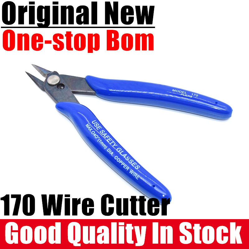 1 buah 170 pemotong kawat DIY pemangkas Diagonal sisi pemotong kabel Nipper biru tang tangan Mini gunting pemangkas pemotong tangan