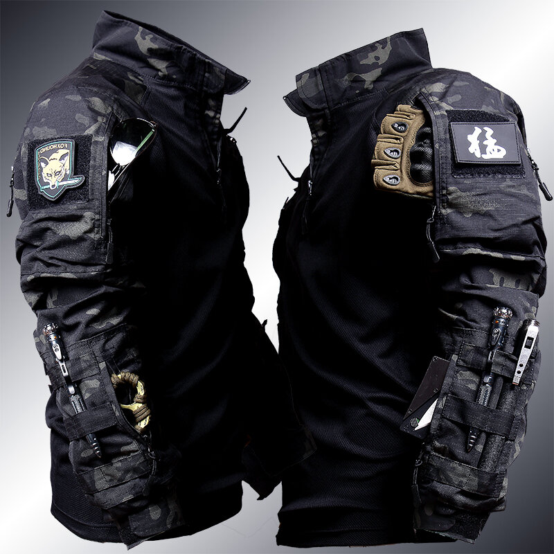 Tuta da rana tattica da uomo softair abbigliamento da esterno Paintball militare SWAT camicie d'assalto pantaloni uniformi delle forze speciali per uomo