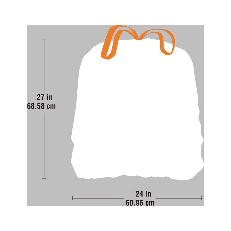 Tall Kitchen White Trash Bags, 13 Gallon, 120 Bags (Expandable Drawstring, 20% PCR)