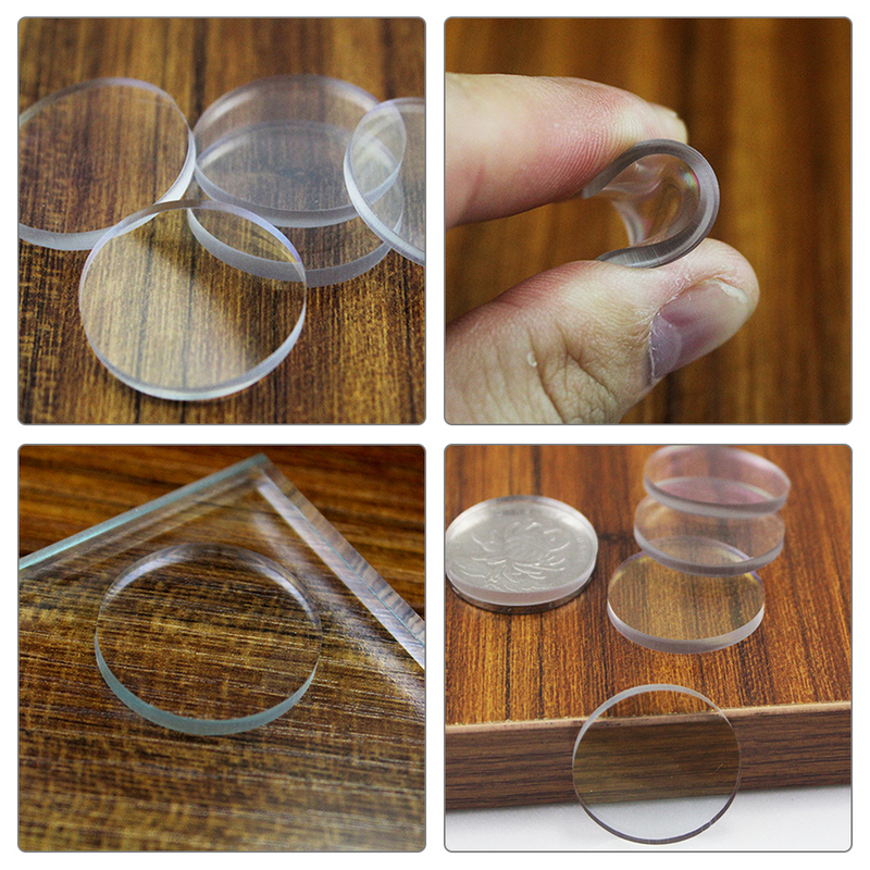 20 pezzi distanziatori da tavolo in vetro tavolo paraurti di aspirazione trasparenti paraurti da tavolo in vetro cuscinetti antiscivolo