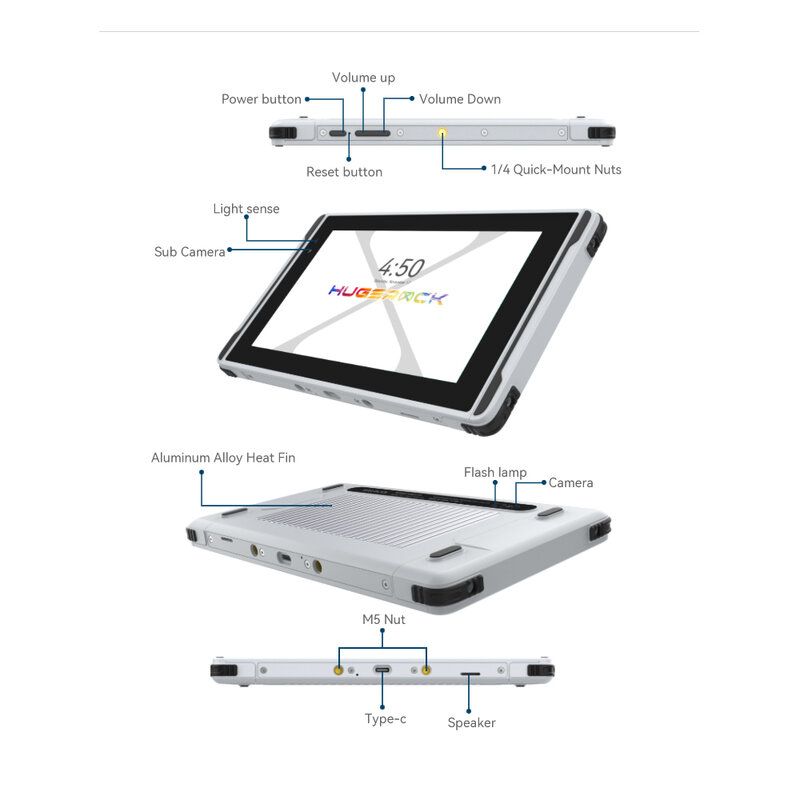 Almohadilla para dji Drone, tabletas de 7 pulgadas, PDA, Android 10,0, IP68, RAM 6G, ROM 128G, ordenador resistente, legible con luz solar, tabletas resistentes de 2600 Nit