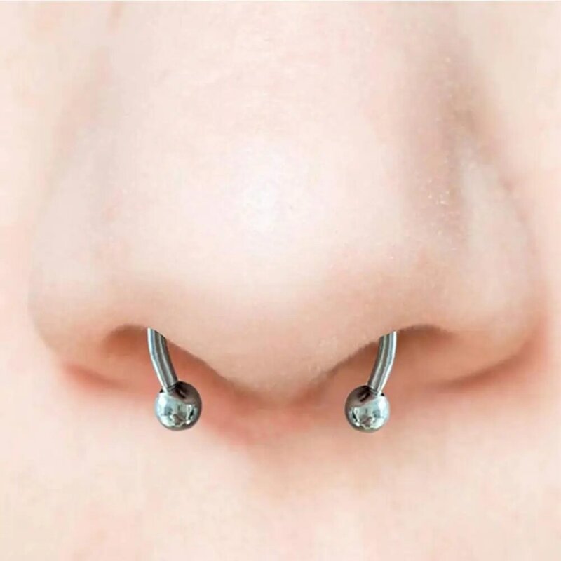 Fałszywy pierścionek do nosa Alloy Nose Piercing Hoop Septum Pierścienie dla kobiet Biżuteria do ciała Nie przekłuwający klips do nosa Biżuteria HipHoop