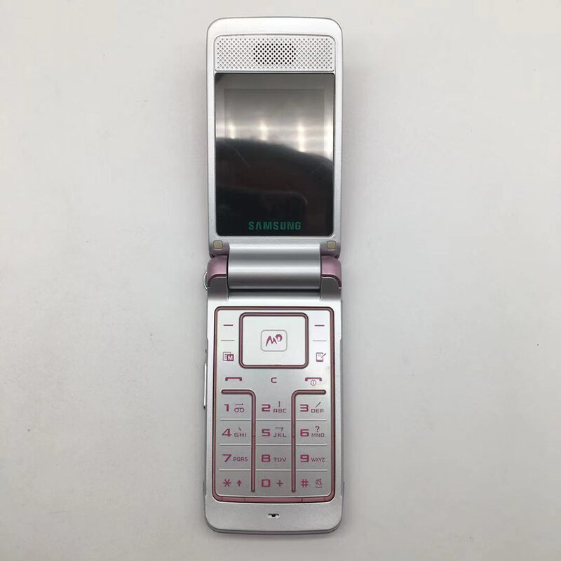 Samsung-Desbloqueado Usado Celular, S3600, Câmera 1.3MP, GSM, 2G, Suporte Flip Cell Phone, 1 Ano de Garantia, Original