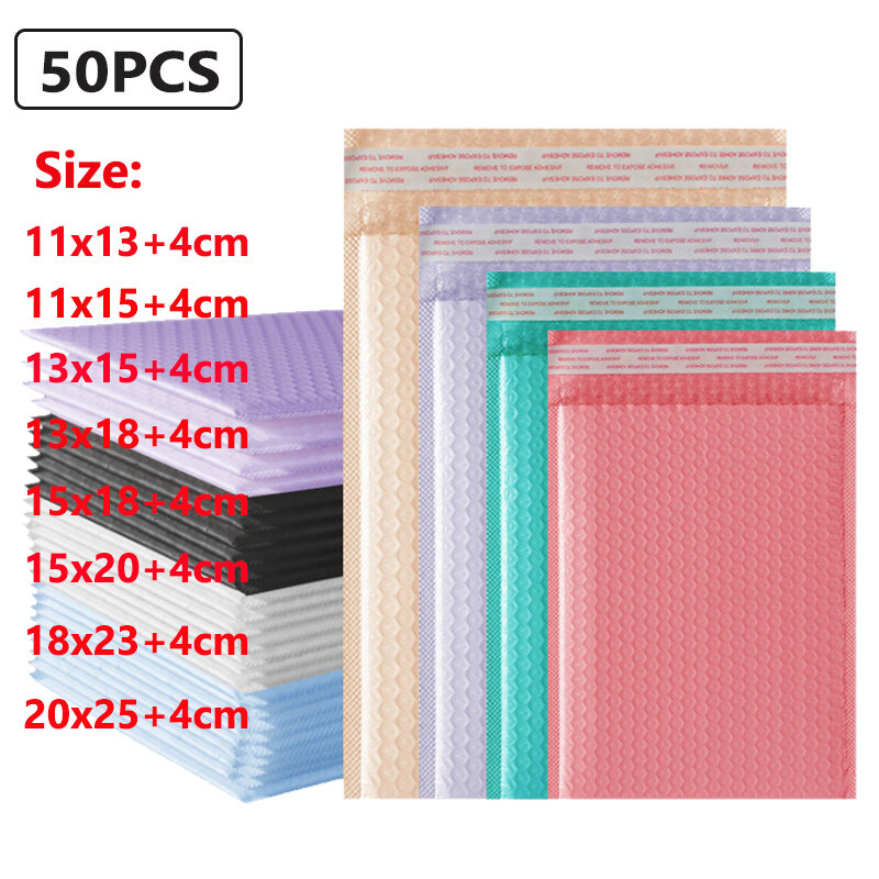 50pcs Purple Bubble Mailers Bubble Padded Mailing Envelopes Mailer Poly for Packaging Self Seal Shipping Bag Bubble Padding Bags