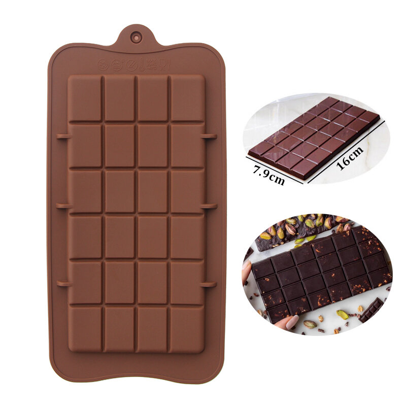 Chocolate Bar Candy Mold Waffle Silicone Mould Baking Tool