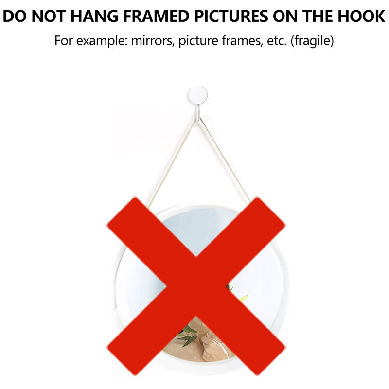 Small Adhesive Wall Hooks 6 Pack Damage-Free Hanging Wall Hooks Towel Hooks Coat Hooks Key Hooks For Home, Kitchen