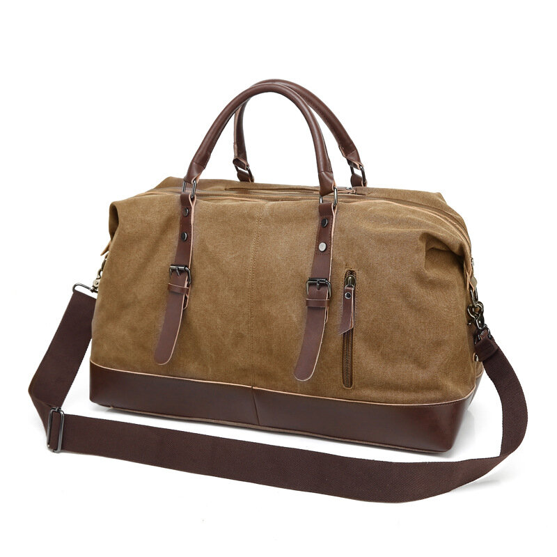 Duffle Bag Larger Capacity Vintage Canvas Travel Bag Men Women Classic Retro Business Travel Duffle Bag Men