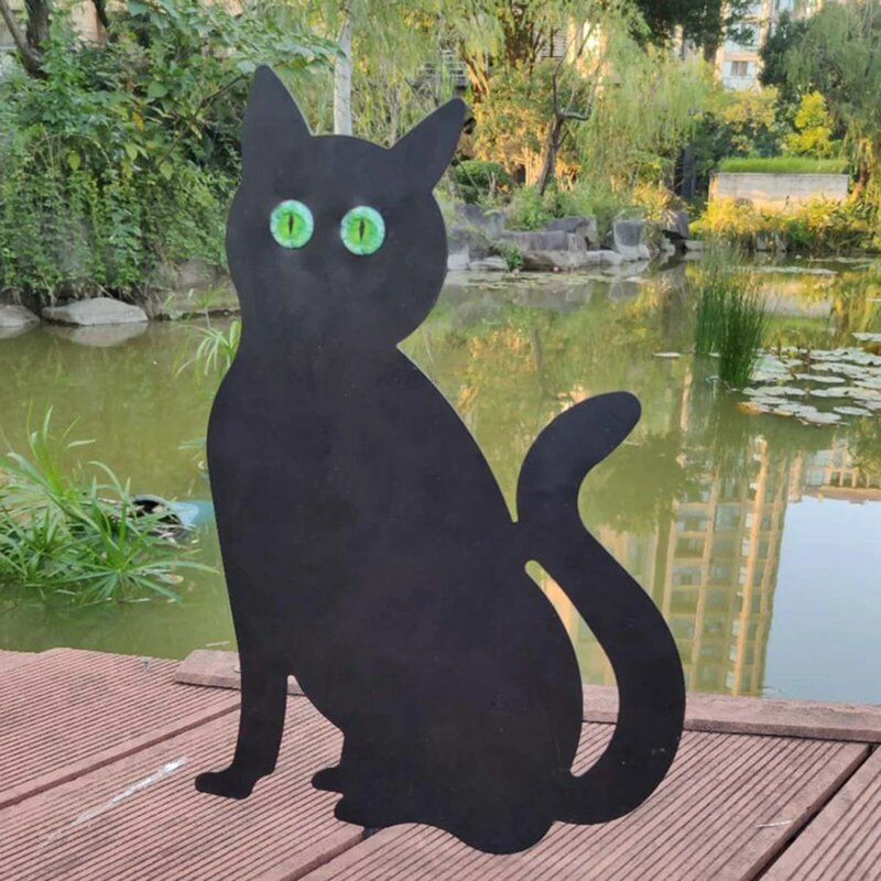 Herramienta de jardinería con ojos reflectantes, ahuyentador de jardín para gatos y aves, 3 unidades