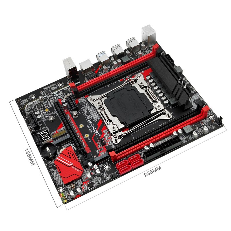 MACHINISTE RS9 X99 Carte Mère Soutien Xeon E5 V3 V4 LGA 2011-3 CPU Processeur DDR4 RAM Quatre Canaux et SATA PCI-E M.2 Fente