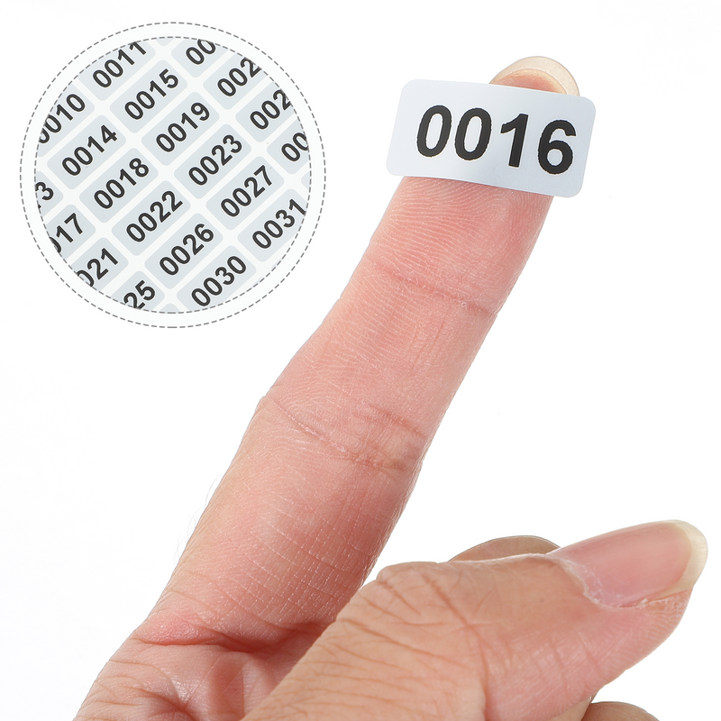 Stiker bernomor label penyimpanan stiker balap pakaian ukuran Tag nomor Tag inventaris untuk mengatur kecil