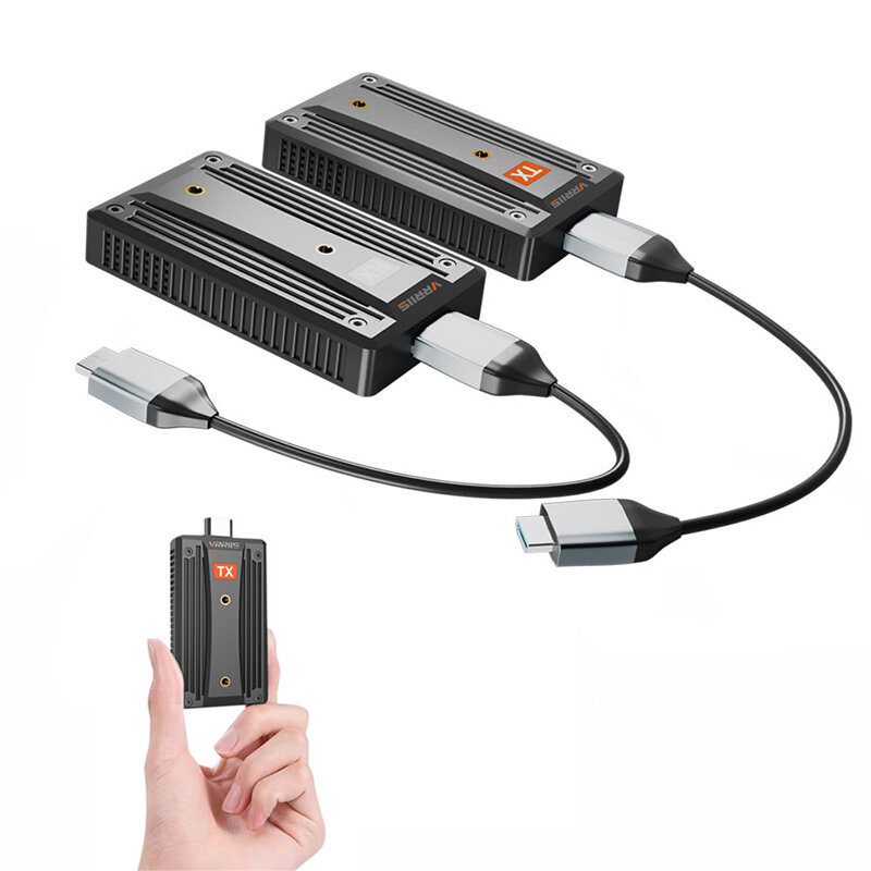 Video di trasmissione 180M Pemancar Dan Penerima Video Yang Kompatibel Dengan HDMI-compatibile K Untuk Baterai Pembuat Video PS5 PC