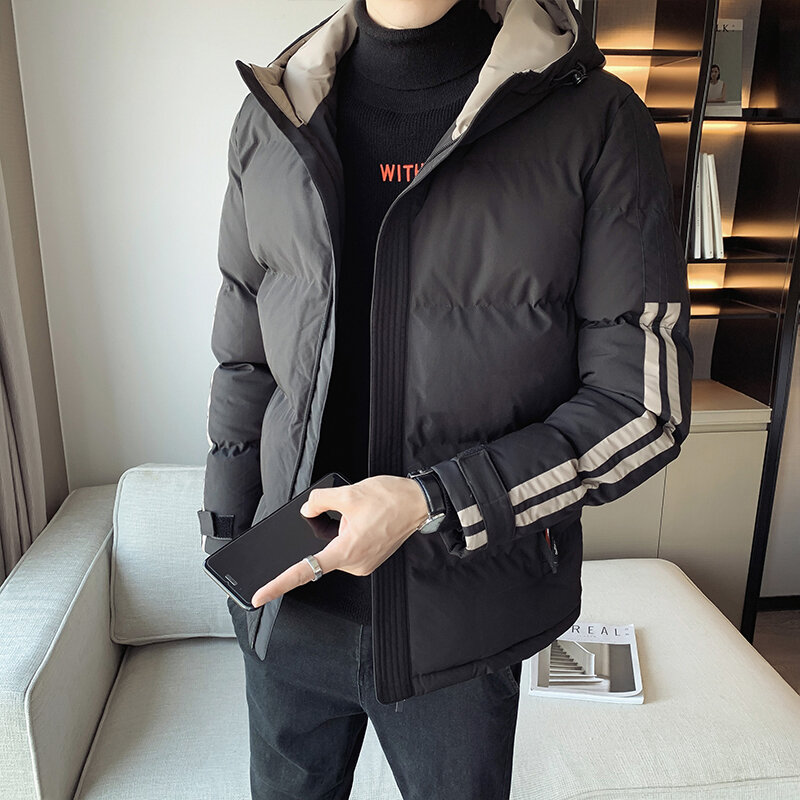 Модная мужская пуховая куртка YAPU 2022, мужское зимнее пальто, утепленные теплые парки, зимнее Мужское пальто со съемным мехом и подкладкой