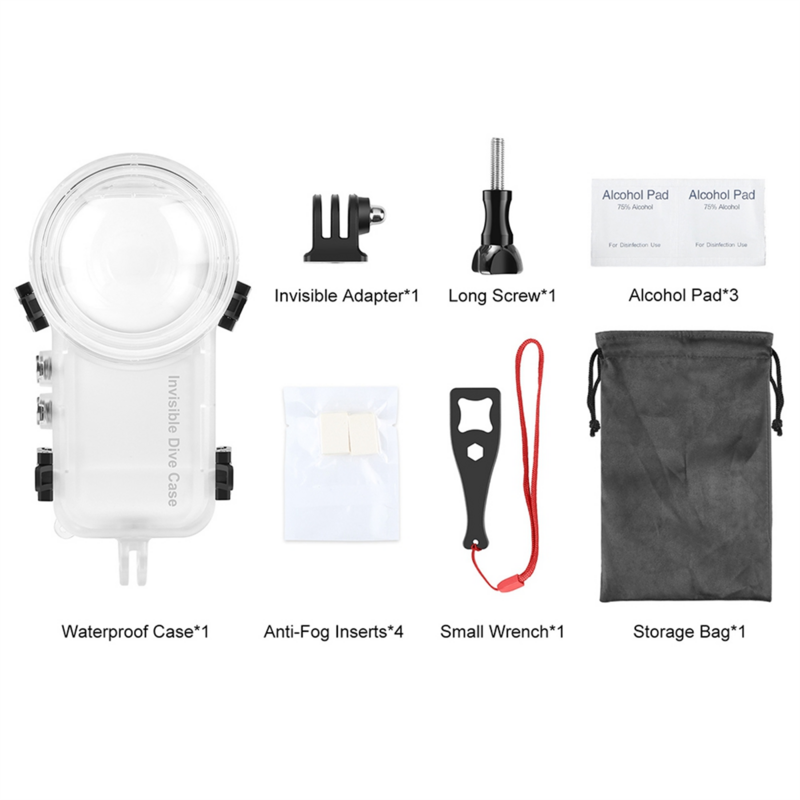 Camera Waterproof Case for X4 Panorama Sports Camera Fully Invisible Dive Case 50m Camera Waterproof Case