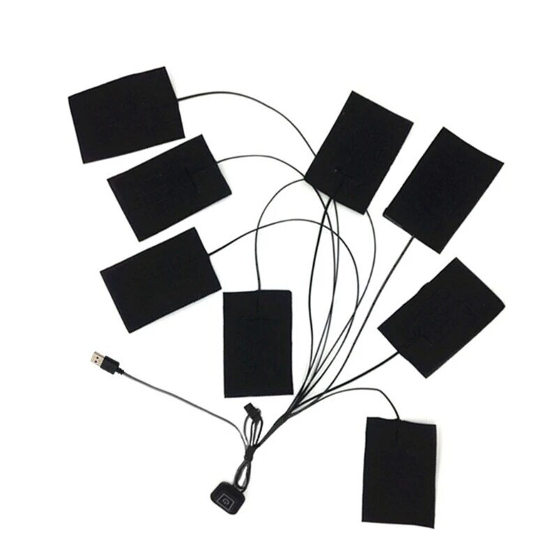 USB-geladenes Heizfolien-Pad, elektrische Stoffheizung, waschbar, zur Linderung von Rücken- und Nackenschmerzen, Weste für Cl