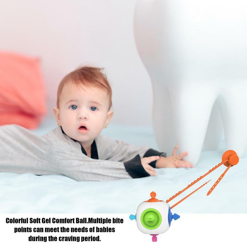 Morbidi giocattoli per bambini sonagli da appendere sensoriali per bambini giocattolo per l'apprendimento morbido mastica per neonati massaggiagengive in Silicone per uso alimentare giocattolo regalo di compleanno