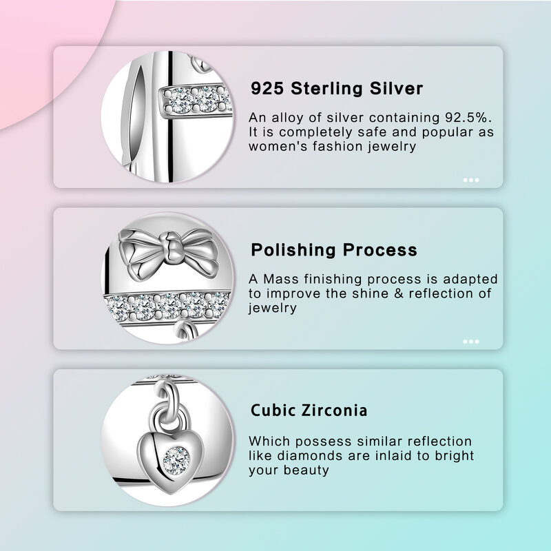 925 sterling silver Butterfly series Fit asli Pandora charm bead Charm gelang kalung Trinket Diy perhiasan wanita