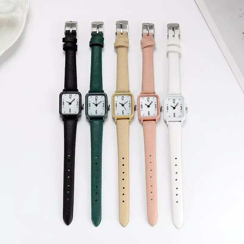 Reloj de pulsera de cuarzo de lujo para mujer, relojes femeninos simples, relojes de cinturón esmerilado, relojes de pulsera de cuarzo de moda para mujer