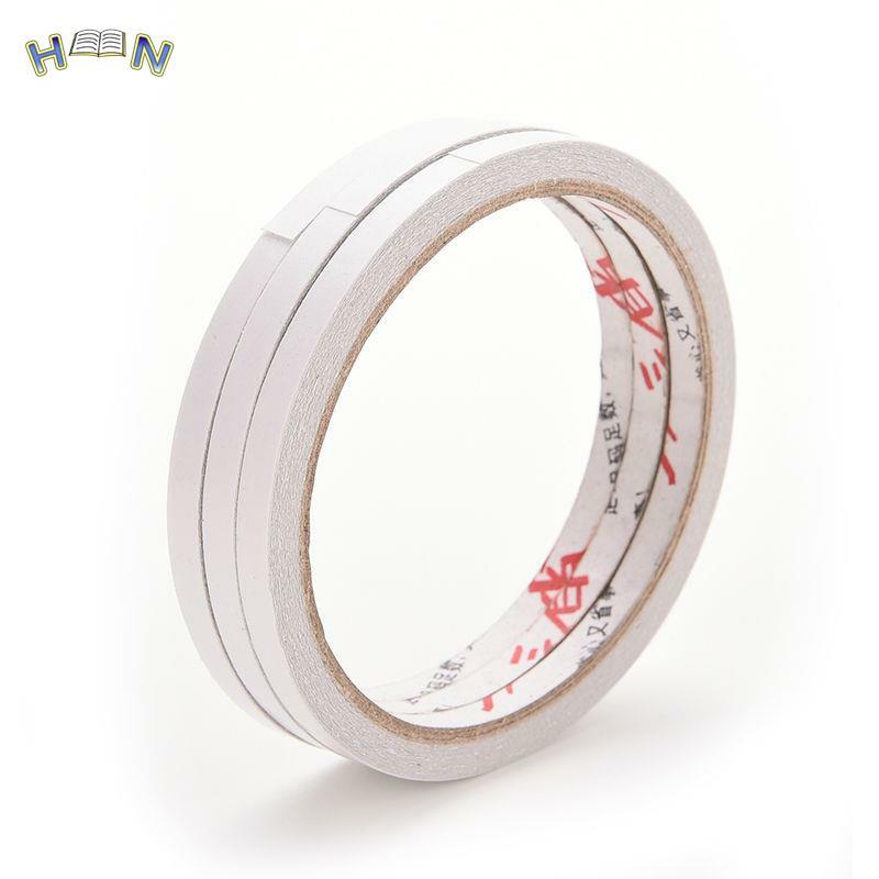 Strong Adhesion 6mm x 9m Double Sided Sticky Tape White Powerful Doubles Faced Adhesive For Office
