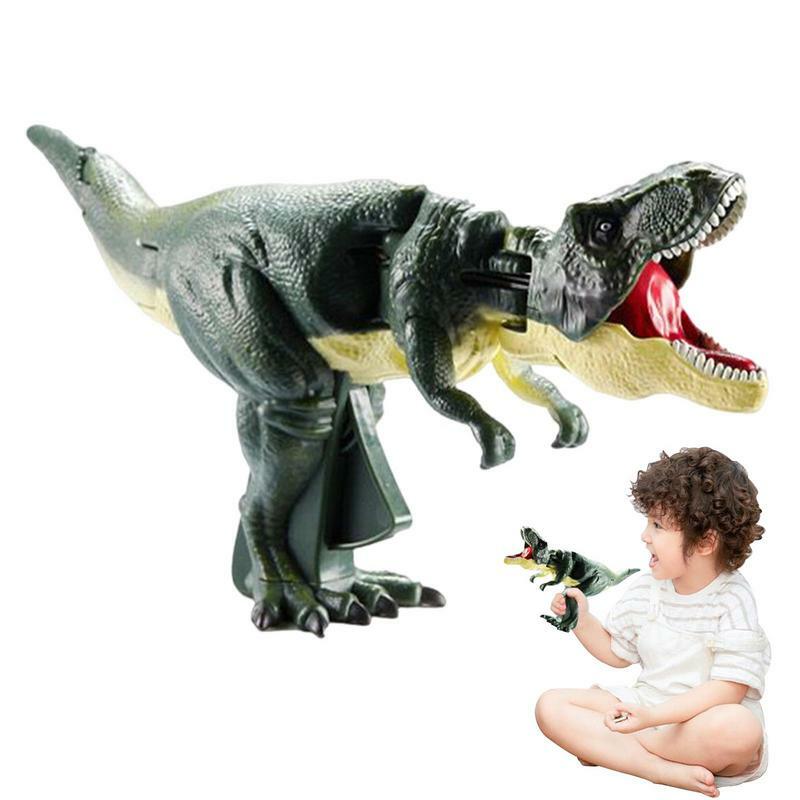 Lustiges schwingendes Dinosauriers pielzeug drücken Rotation Jurassic Dino Tyranno saurus Rex Modell verrücktes Spielzeug mit Ton und Bewegung für Kinder