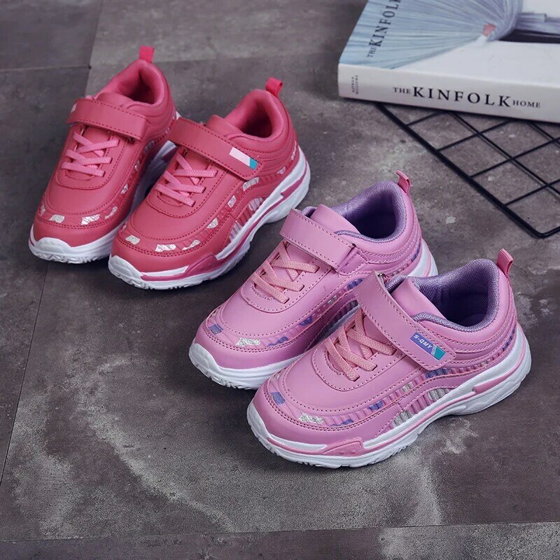 Girls Sport Shoes Casual Sneakers Pink Kids Sport Running Shoes Tenis Infantil Kids  Breathable Mesh Sneakers girls 2 to 8 years