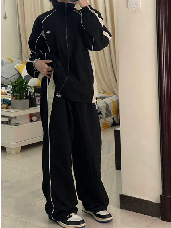 MATTA Harajuku уличная одежда BF Женская Повседневная стандартная винтажная свободная одежда в стиле хип-хоп джоггеры спортивные брюки с широкими штанинами