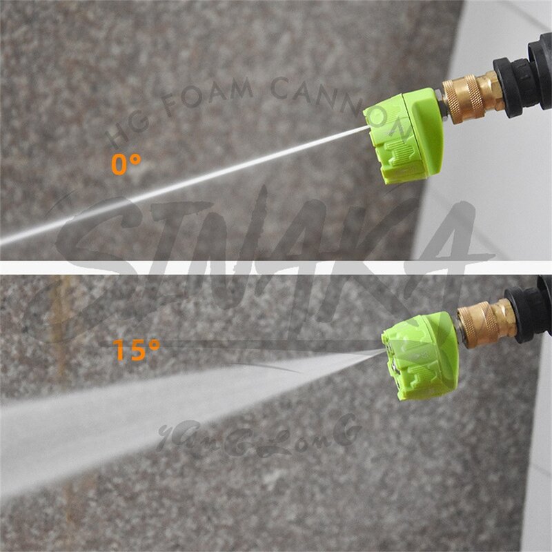 Universal 4000Psi High Pressure Washer Spray Nozzle 0 15 25 40 Degree Rotation Watering Rinse Soap Nozzle Tip Garden Cleaning