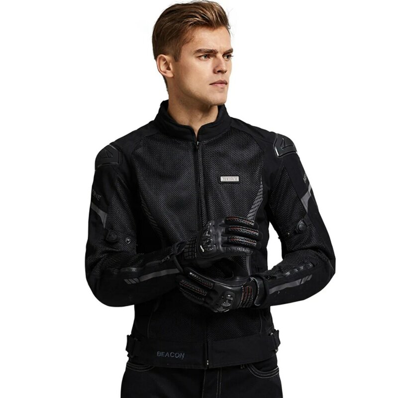 Roupas masculinas para motociclismo, Roupa de ciclismo de lazer, Casacos confortáveis masculinos, Terno antiderrapante de corrida respirável, estilo verão