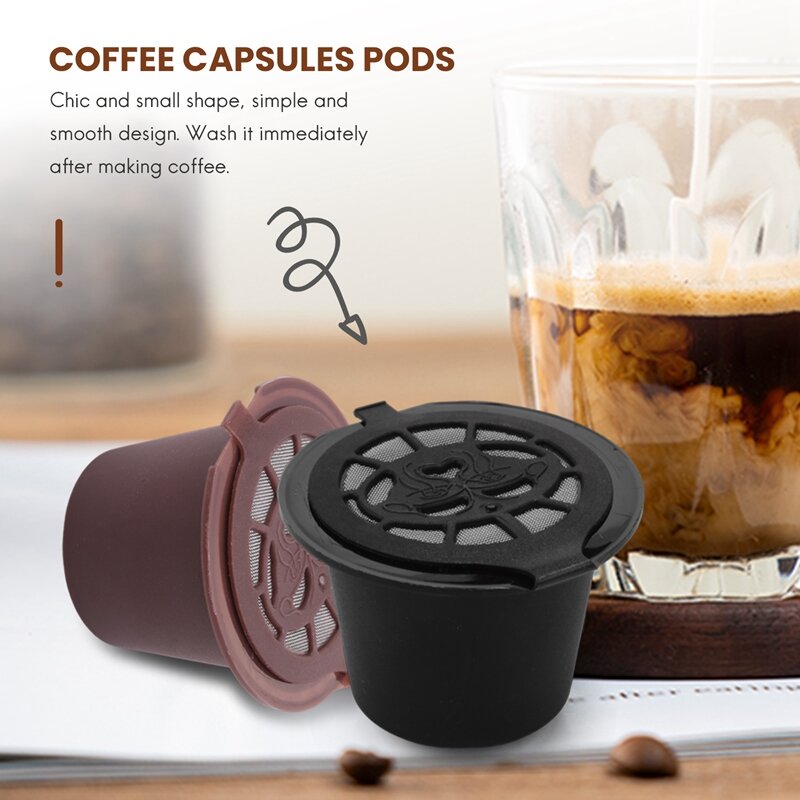 네스프레소 커피 머신용 재사용 가능한 에스프레소 캡슐, 빈 캡슐 리필, 3 개