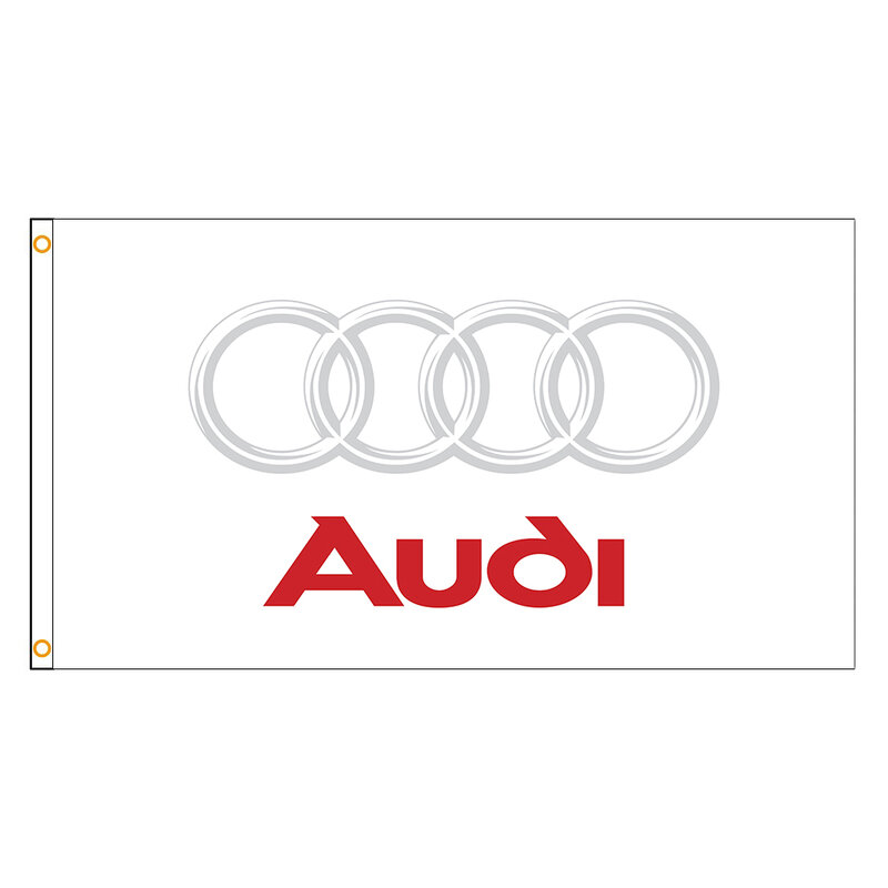 Quattro cerchi in metallo 90x150cm bandiera stampata in poliestere Banner per auto da corsa per la decorazione