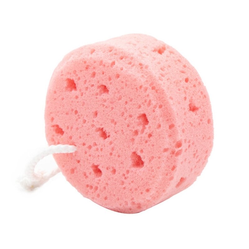 Round Bath Sponge Scrubber for Gentle Skin Cleansing and Improved Flow for Women