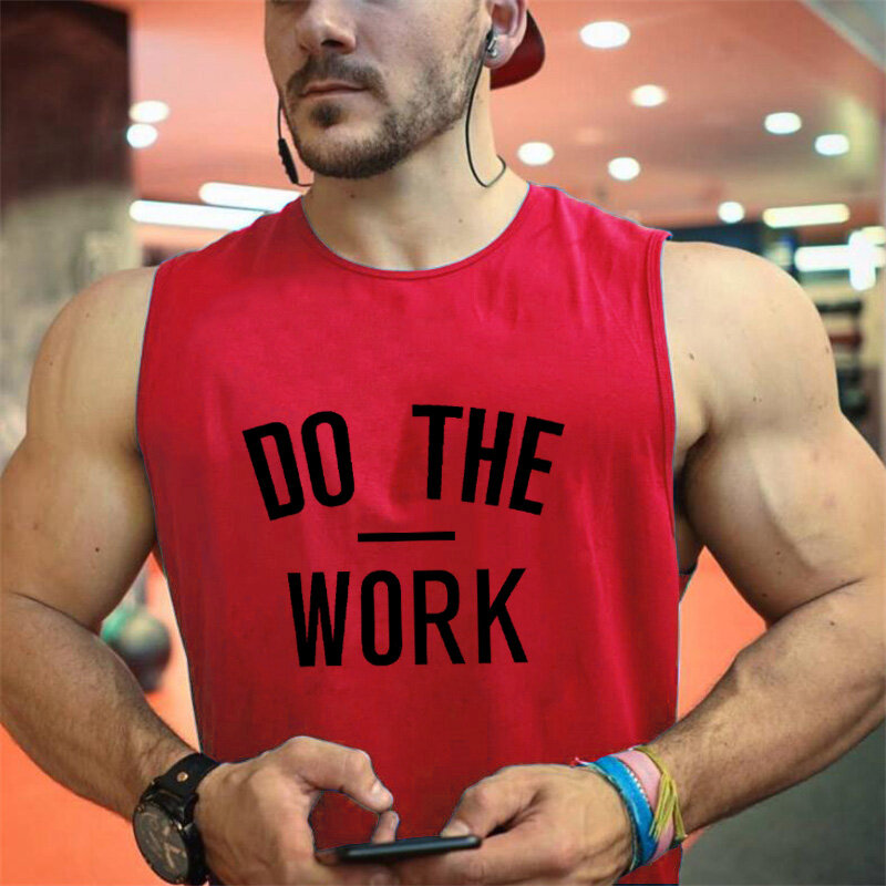 Camiseta de tirantes de gimnasio para hombre, ropa de verano para entrenamiento de culturismo, camisetas de Fitness sin mangas, chaleco de marca
