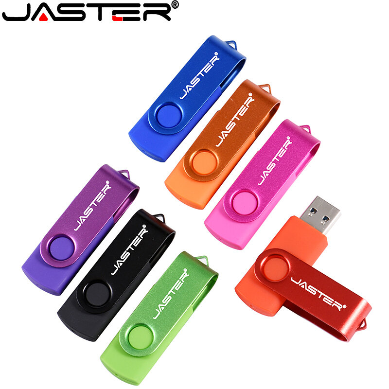 JASTER-Clé USB 2.0 haute vitesse, clé USB bleue, clé U, disque flash pour Android Micro, PC, voiture, TV, 64 Go, 32 Go, 16 Go, 8 Go