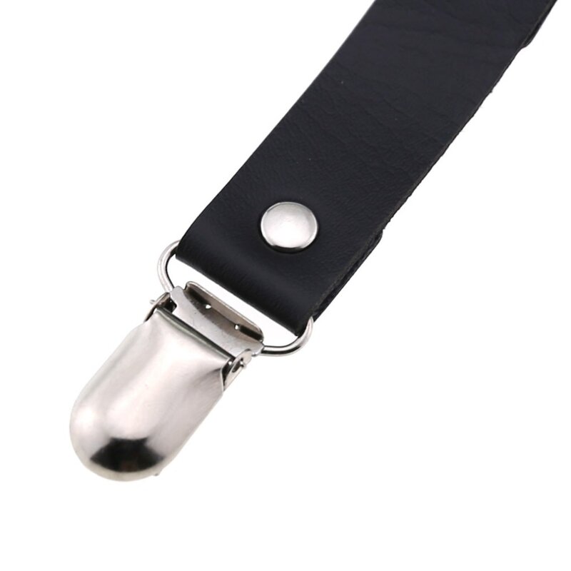 Accessory Women Suspenders PU Leather Stockings Belt Elastic Bat Garter Metal Buckles Suspenders Body Jewelry Sexy Leg Belt