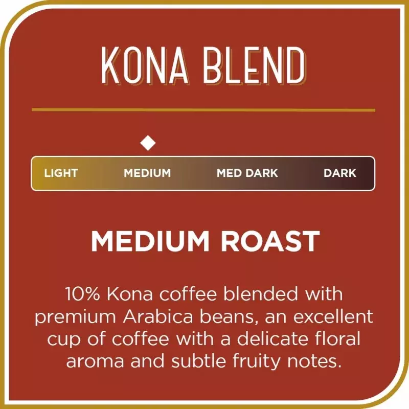 Кофейная смесь Don Francisco's Kona, среднее обжарение, K-Cup, совместимые кофейные капсулы, 100 карат