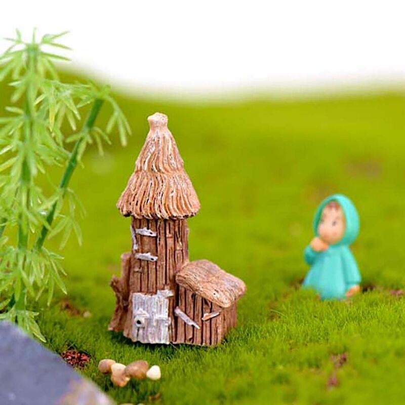 Artigianato castello decorazione della casa ornamenti regalo fai da te figurina pastorale casa in miniatura maglieria decorazione di sfondo