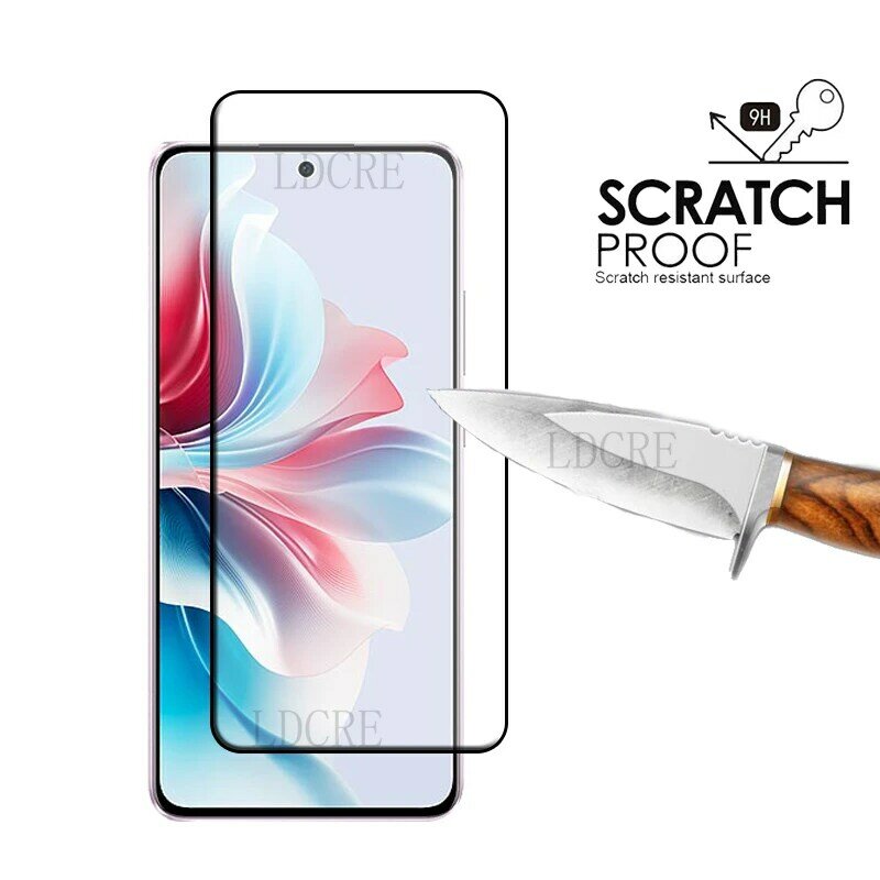6-in-1 For OPPO Reno 11F Glass For Reno 11F Tempered Glass Protective Full Cover Glue HD 9H Screen Protector Reno 11F Lens Glass