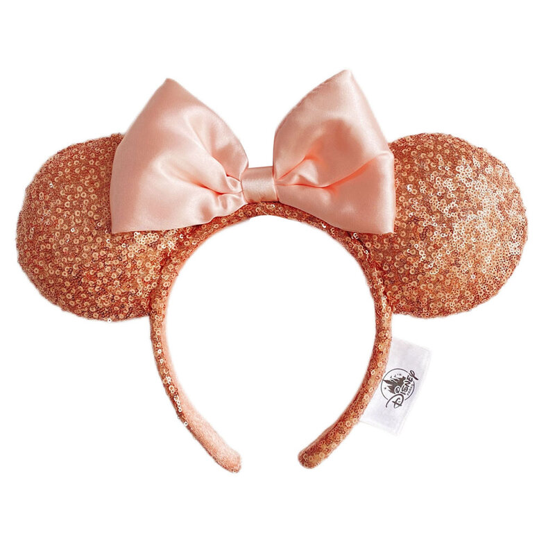 Diadema con orejas de Minnie de Disney para adultos y niños, tocado de lentejuelas, disfraz de Cosplay, regalo de felpa