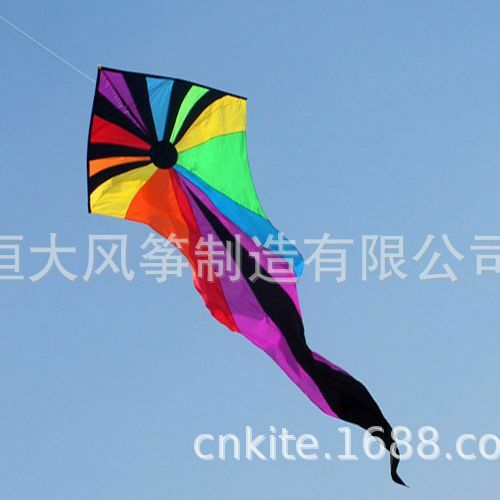 Layang-layang hantu warna-warni 6m baru layang-layang Weifang ekor panjang besar hadiah teman terbang warna-warni dan bagus