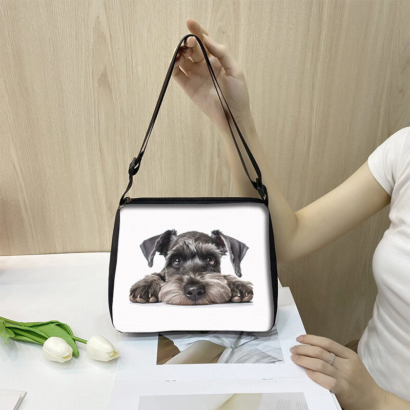 Cute Prone Dog Shoulder Bags Bulldog Beagle Pug Dogs Print Women Crossbody Bags Handbag Portable Storage Bag Phone Holder Gift