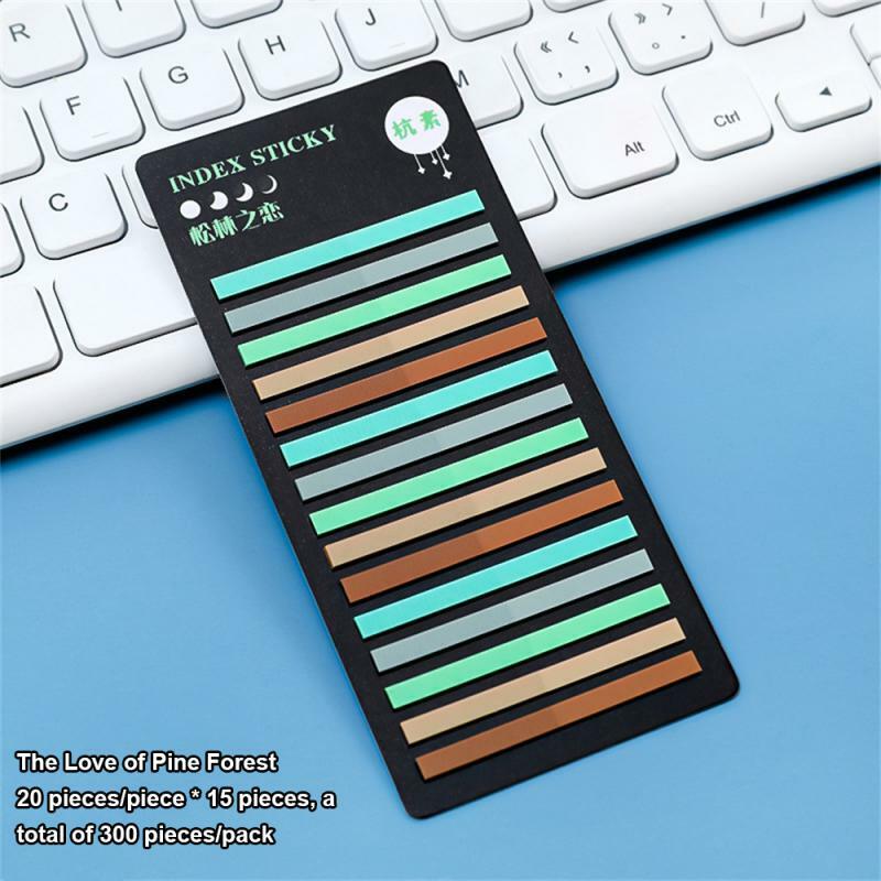 1~6PCS Sheets Transparent Rainbow Index Memo Pad It Sticky Notepads Paper Sticker Notes Bookmark School Supplies Kawaii