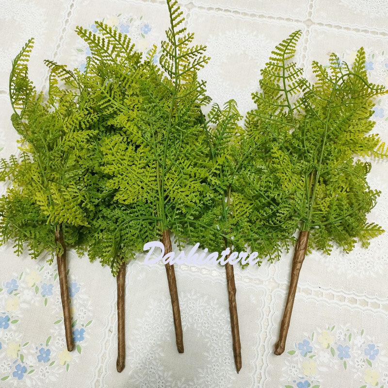 Dashiatere Planta Artificial hojas de helecho para fondo de boda arreglo ramillete de muñeca fabricación decoración de la habitación del hogar