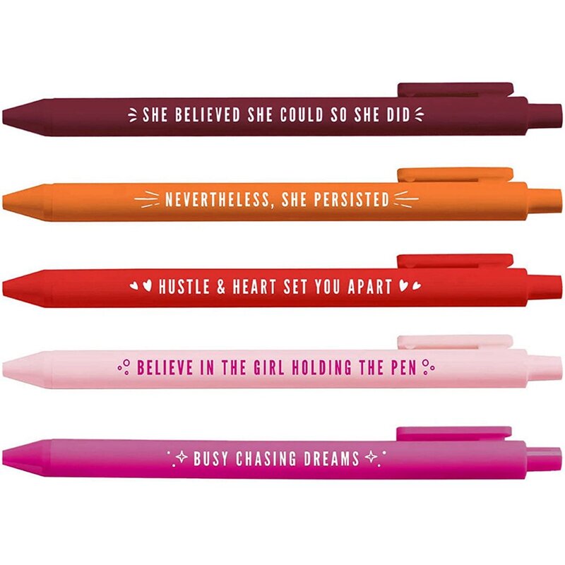 5 шт./упаковка, цветные ручки для девочек, нейтральные ручки