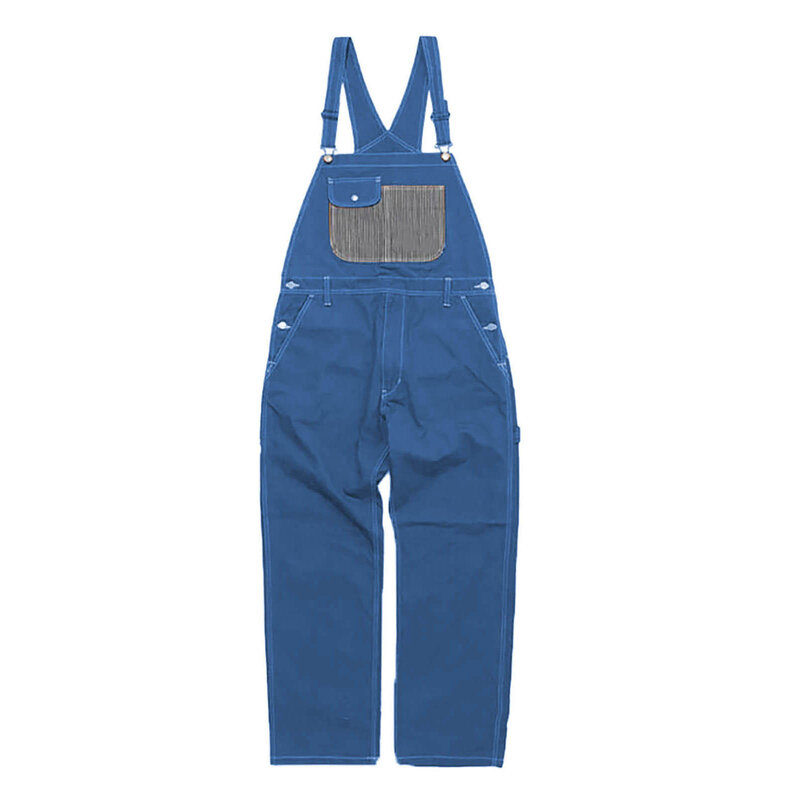 جمبسوت جينز للرجال ، بذلة جسم مريحة ، ملابس عمل شاملة بأشرطة قابلة للتعديل ، جيوب أدوات مريحة