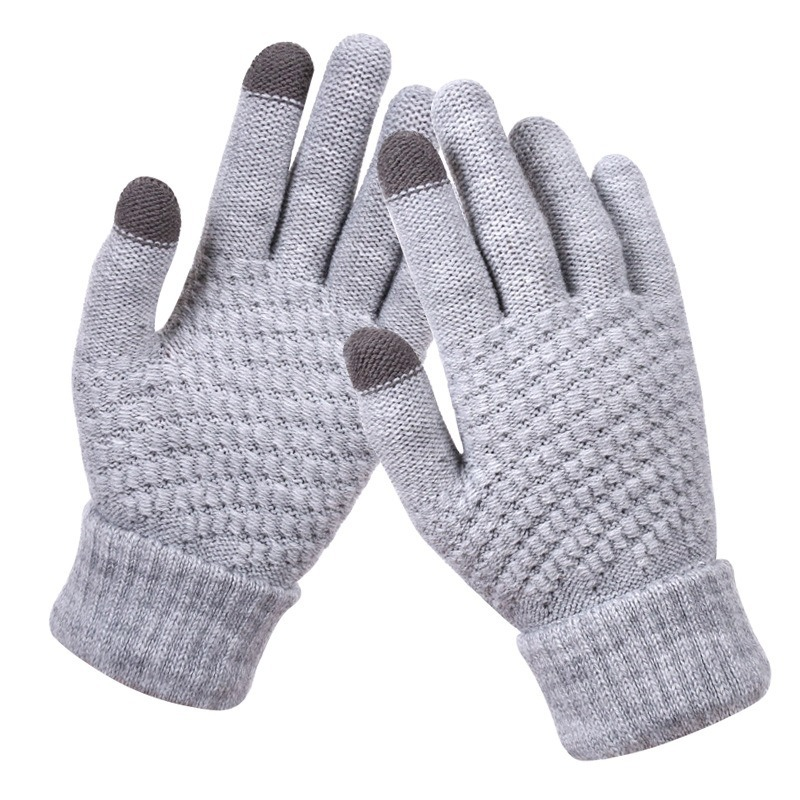 Guanti Touchscreen lavorati a maglia in lana di Cashmere imitazione guanti caldi invernali telefono cellulare con guanti flessibili guanti da donna all'aperto