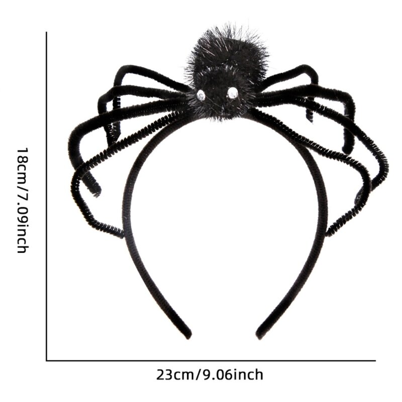 Spiders Decor Hair Hoop Women Spa Wash Face Makeup Headband for Photoshoots Halloween Party Hair Accessories R7RF