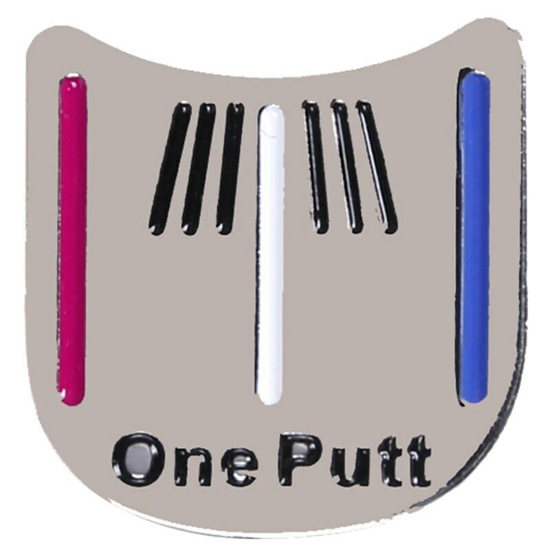 Juego de marcador de pelota de Golf One Putt de Metal extraíble, Clip de tapa magnética, Color caliente, 2 unidades