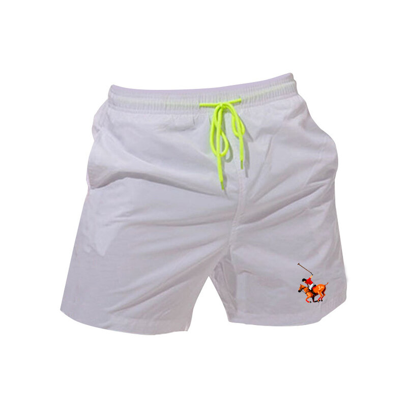 Nadrukowana marka letnie szorty na co dzień męskie spodnie plażowe cienkie luźne pięć par spodni